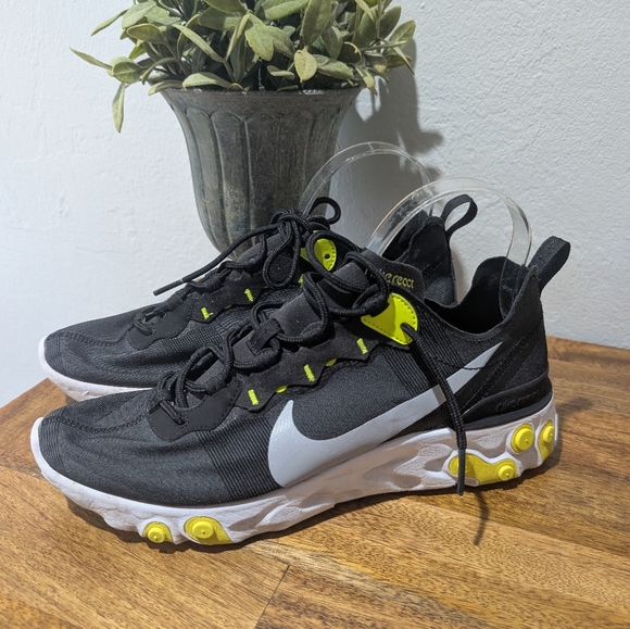 Nike React Element‎ 55 Black Volt  Size 9 Men\'s